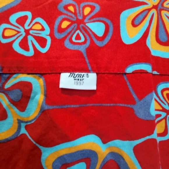 2XL Red Orange 100% Cotton Hawaiian Men's Casual Dress Shirt Office Party VCAY - Picture 6 of 8